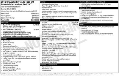 2015 Chevrolet Silverado 1500 Work Truck