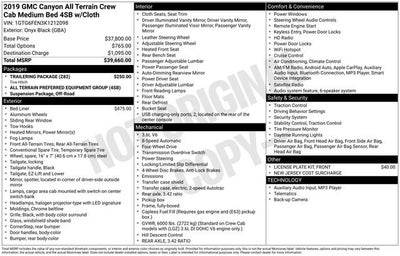 2019 GMC Canyon 4WD All Terrain w/Cloth