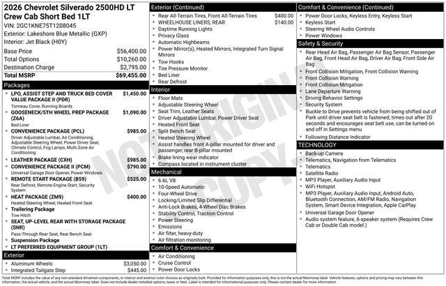 2026 Chevrolet Silverado 2500 HD LT