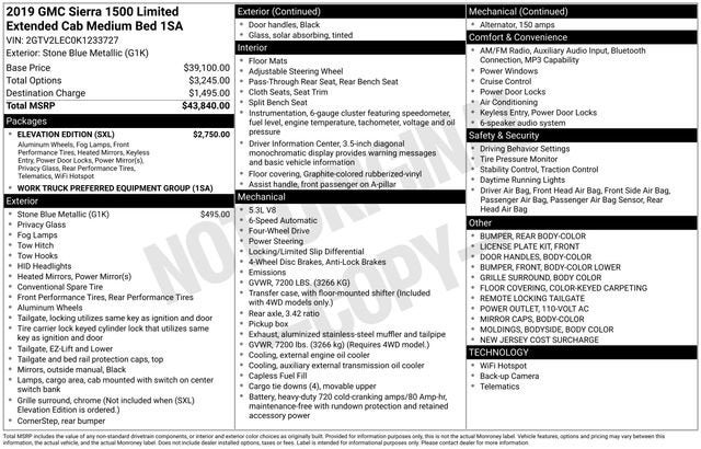 2019 GMC Sierra 1500 Limited 4WD Double Cab
