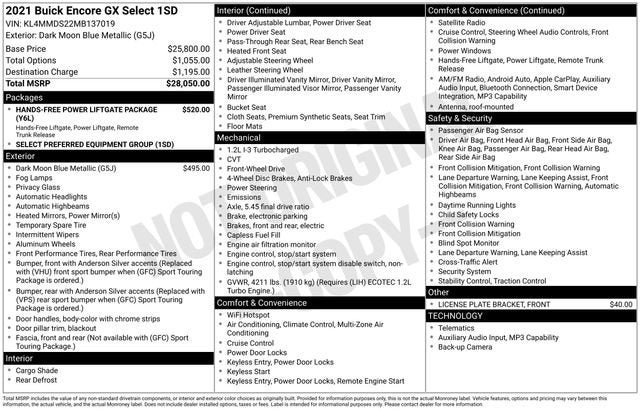 2021 Buick Encore GX Select
