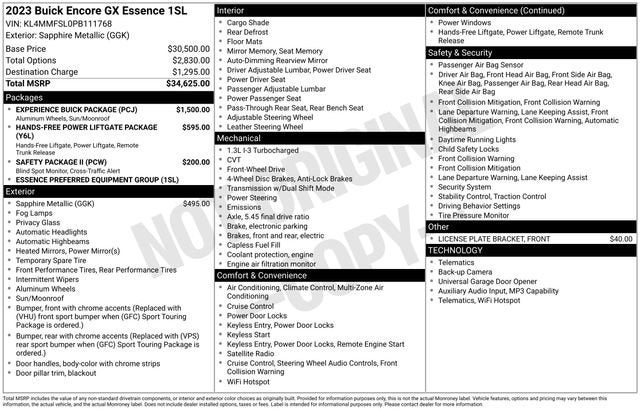 2023 Buick Encore GX Essence